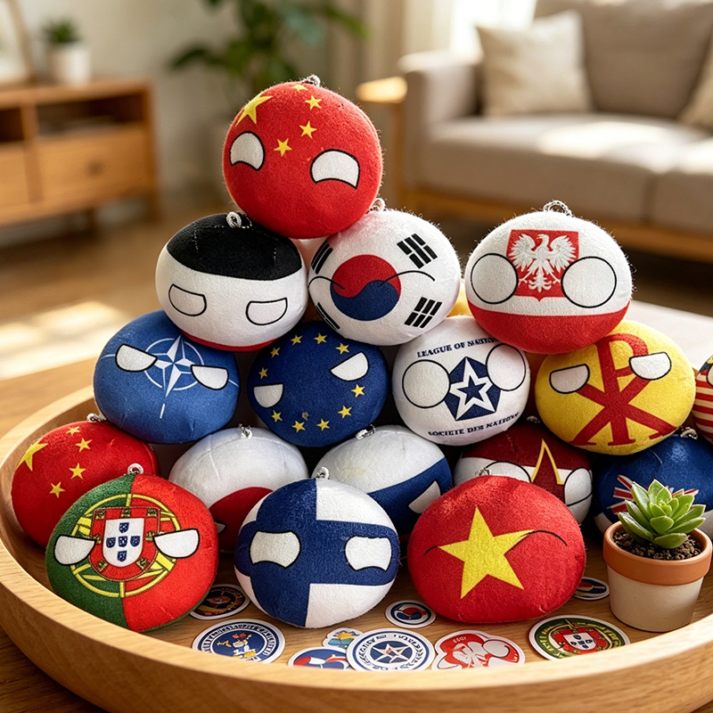 Table Tennis France - Peluches Kawaii Polandball de 10 cm,
