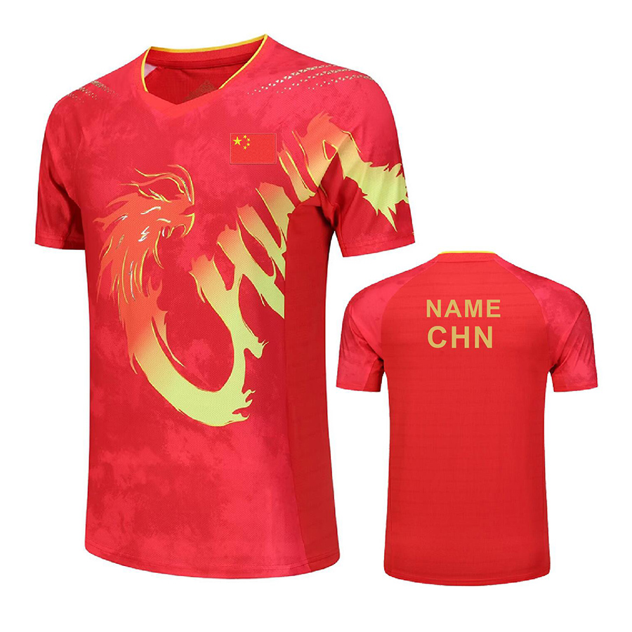 Table Tennis Team Championship - Texto personalizado 2024, uniforme de dragón