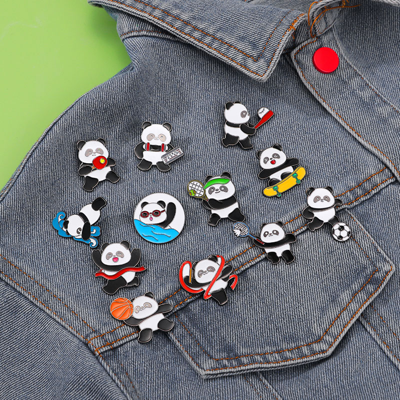 Table Tennis Animation - Broches esmaltados con tema deportivo de