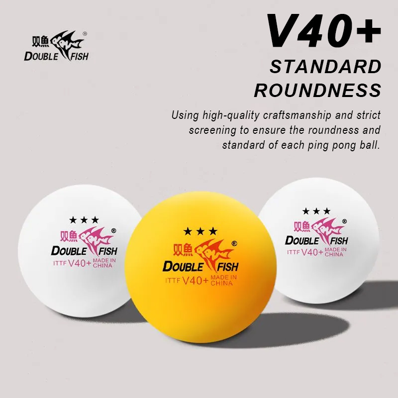 Table Tennis Video Game - DOUBLE FISH 3 Star V40+ 30/50/100