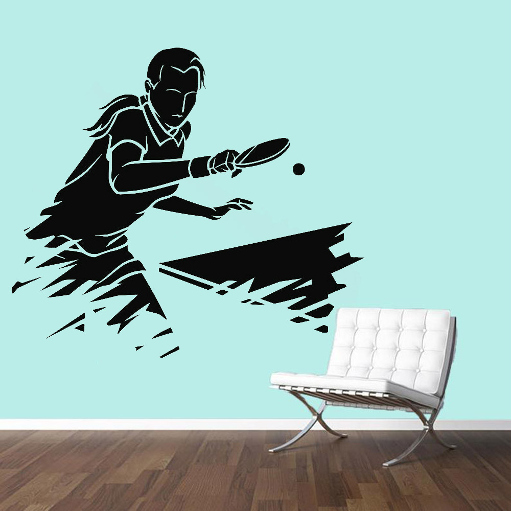 Table Tennis Live - Pegatina de pared deportiva de Ping