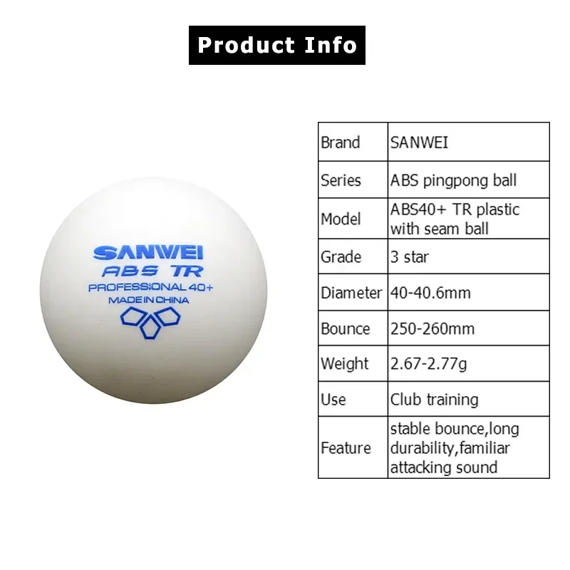 SANWEI-ABS TR Pelotas de tenis - Table Tennis Video Game reseña y precio