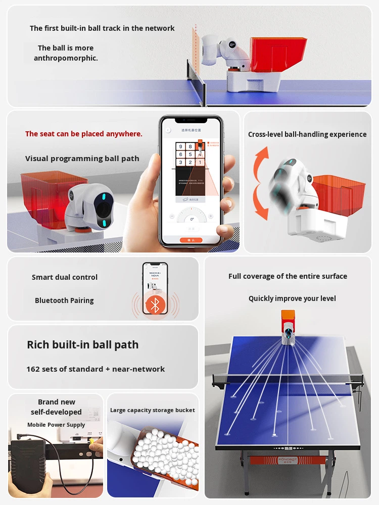 Máquina lanzapelotas de tenis  - Table Tennis Training China reseña y precio