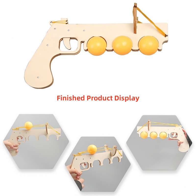 DIY rompecabezas 3D de madera  - Table Tennis Gun reseña y precio