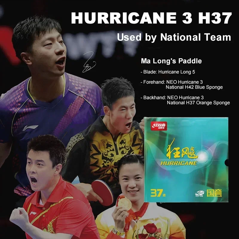 DHS-Hurricane 3 H37 Goma para  - Table Tennis Backhand reseña y precio